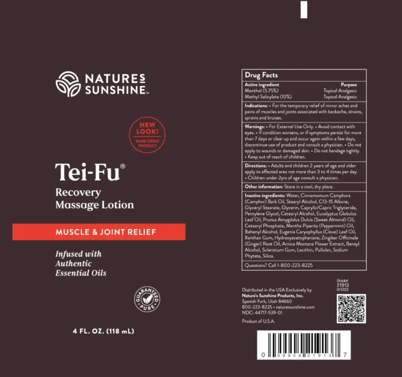 Tei-Fu Recovery Massage Lotion with Essential Oils - Image 3